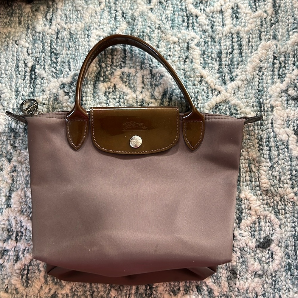 Longchamp Small Tote Patent Handles